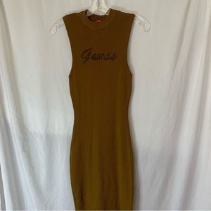 Guess tan sleeveless dress